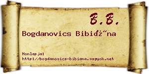 Bogdanovics Bibiána névjegykártya